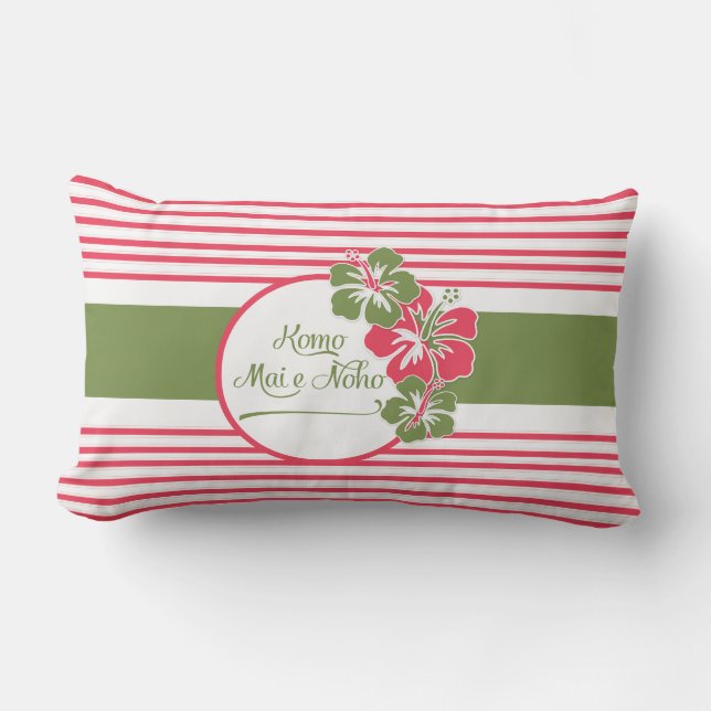 Shock rosa Hisbiscus Hawaiian Kom in, Sit, Vilt, V Utomhuskudde (Framsida)