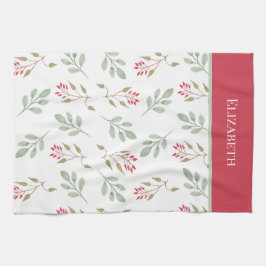 Shock rosa Holly Berry jul Kökshandduk