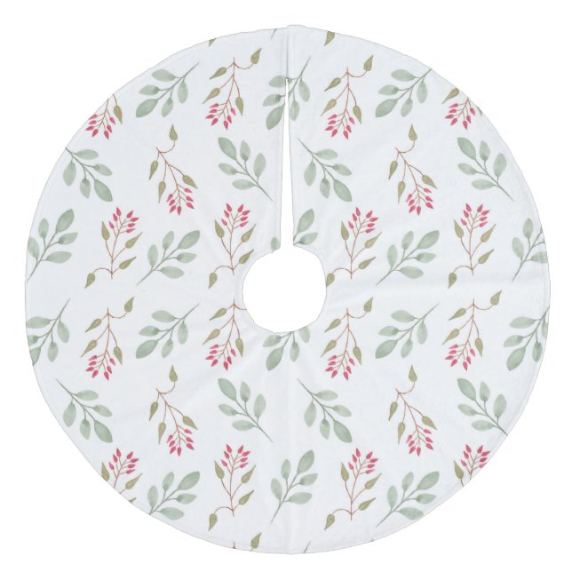 Shock rosa Holly Berry Julgran Skirt Julgransmatta Fleece (Framsidan)