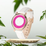 Shock rosa initialer personlig  eWatch Watch Armbandsur<br><div class="desc">Gift för henne,  shock rosa handklocka</div>