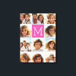 Shock rosa Instagram Photo Collage Anpassningsbar  Canvastryck<br><div class="desc">Använda upp till 11 kvadratiska eller selektiva mobila foton för att skapa en unik och personlig gåva. Eller så kan du behålla hipstervalpen och göra ett trendig till keepy. Om du behöver justera bilder klickar du på verktyg för att anpassa ändringar.</div>