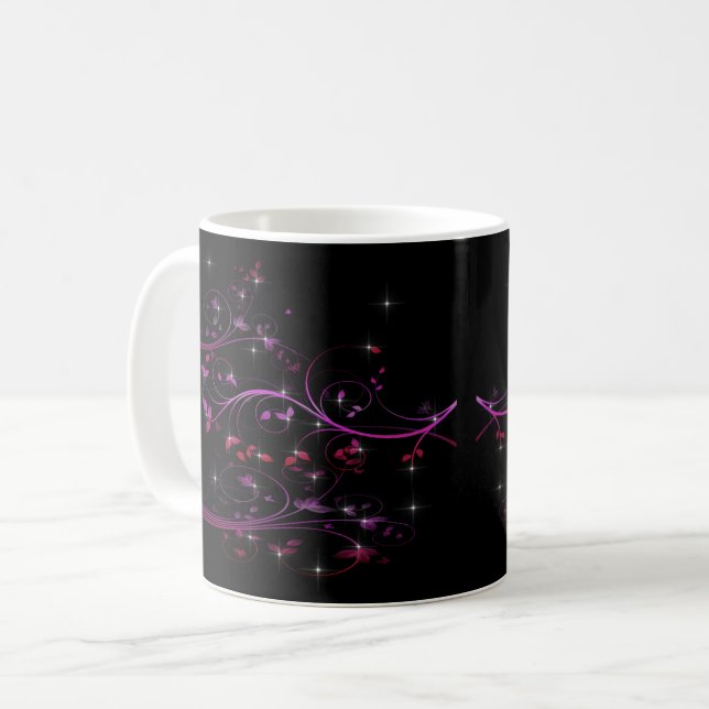 Shock rosa kaffemugg (Framsida vänster)