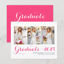 Shock rosa klass för 2025 Photo Collage Studenten