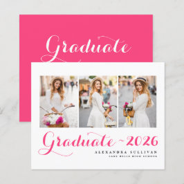 Shock rosa klass för 2025 Photo Collage Studenten