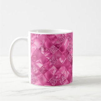 Shock rosa, kvadratisk kvadrat med flera Struktur Kaffemugg