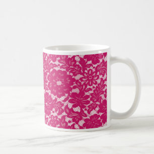 Shock rosa lacy kaffemugg