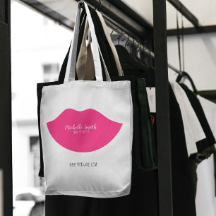 Shock rosa läppar-designartist tygkasse