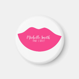 Shock rosa läppar designkonstnär magnet