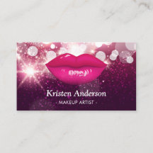 Shock rosa Läppar Glitter Beauty Salon Makeup Arti