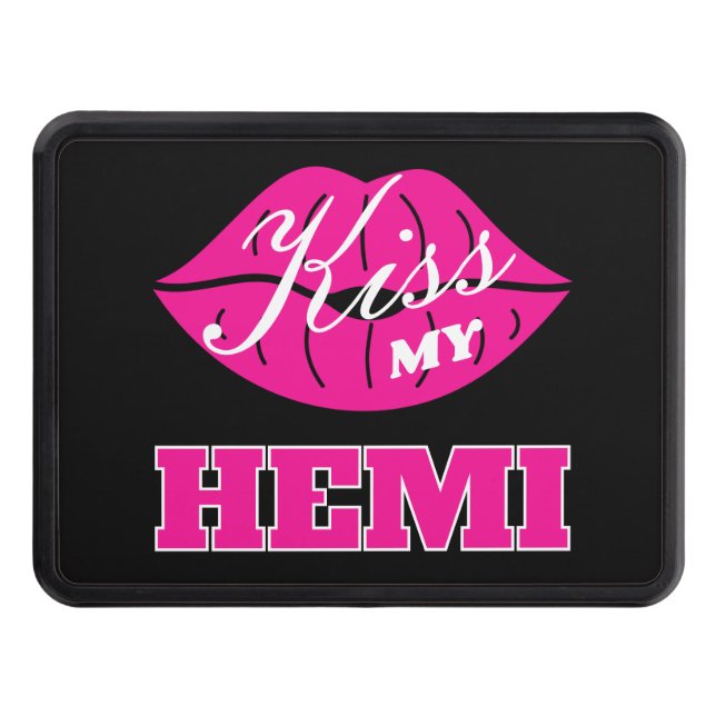 Shock rosa Läppar Kiss Min Hemi Car Floor mat Dragkroksskydd (Framsidan)