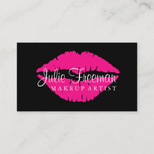shock rosa Läppar Makeup Artist Salon Card Visitkort
