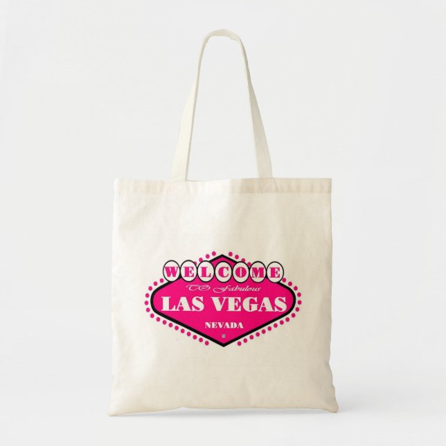 SHOCK ROSA Las Vegas Logotyp Bag Tygkasse (Framsidan)