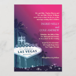 Shock rosa Las Vegas Nevada Bröllop Inbjudningar