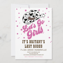 Shock rosa Låt oss Go Girls Bachelorette Party Inbjudningar