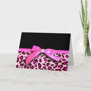 Shock rosa leopard, grafik på band kort