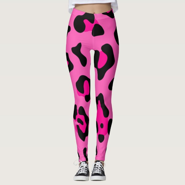 shock rosa leopard leggings (Framsida)