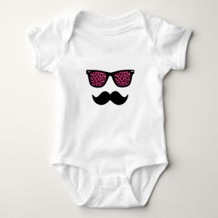 Shock rosa Leopard Mustache Design T Shirt