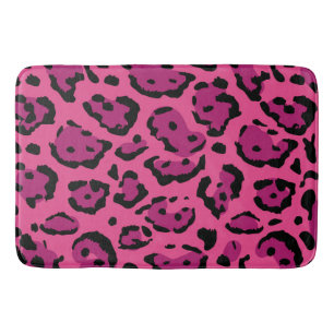 Shock rosa Leopard Print Badrumsmatta