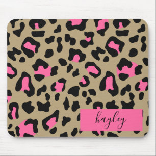 Shock rosa Leopard Print Personlig Musmatta
