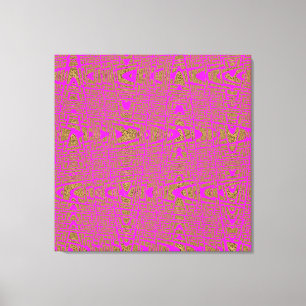 Shock rosa Leopard Skriv ut den moderna Abstrakten Canvastryck