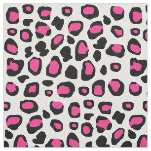 Shock rosa Leopard Spots Animal Print Tonåring Gir Tyg