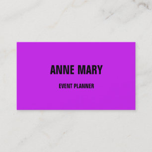 shock rosa Lila Black Bröllop Event Planner Anpas Visitkort