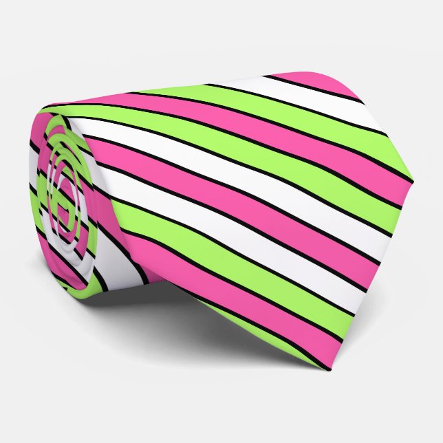 Shock rosa, Lime Green, Black and White Rand Slips (Rullad)