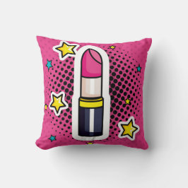 Shock rosa Lipstick Girl Glamor Kudde
