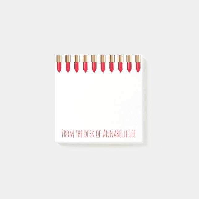Shock rosa Lipstick Post-it Block (Framsida)