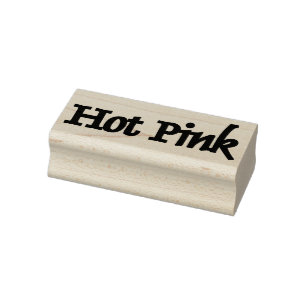 Shock rosa, liten gummi frimärke stämpel