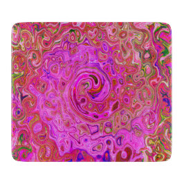 Shock rosa Mar Färg Abstrakt Retro Swirl