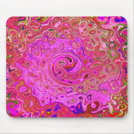 Shock rosa Mar Färg Abstrakt Retro Swirl Musmatta