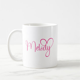 Shock rosa Melody Heart Kaffemugg