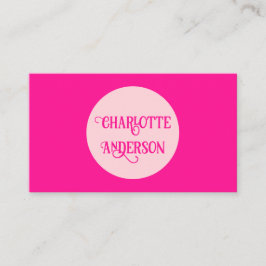 Shock rosa Mode Stylist Visitkort