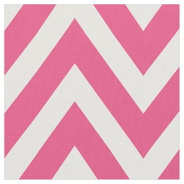 Shock rosa Modern Chevron Large  Tyg (Närbild)