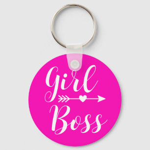 Shock rosa Modern Girl Chef Nyckelring