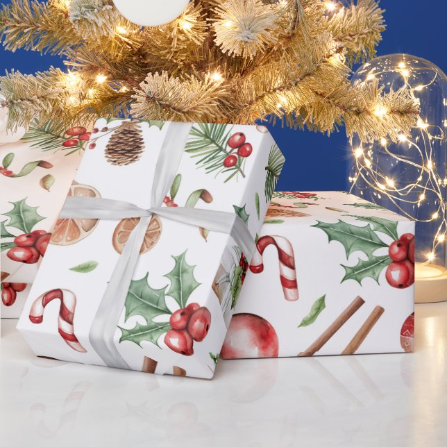 Shock rosa Modern Groovy-jul Presentpapper (Helgdagar)