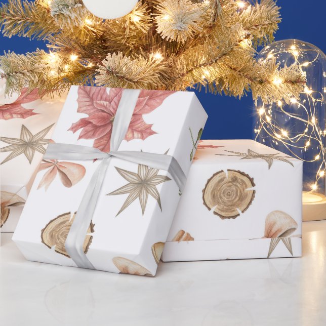 Shock rosa Modern Groovy-jul Presentpapper (Helgdagar)