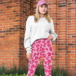 Shock rosa Modern Leopard Mönster Leggings<br><div class="desc">Unik leopard mönster,  t.ex. öga-katchistisk design för leopard älskare.</div>