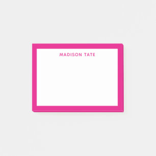 Shock rosa Modern Monogram-Professionell Post-it Block