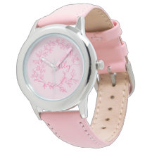 Shock rosa Modern Script Girls Monogram Namn