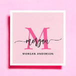 Shock rosa Modern Script Girly Monogram Namn Pappersservett<br><div class="desc">Öka din aktivitet med våra Shock rosa Modern Script Girly Monogram Namn Napkins! De här blöjorna har en djärv shock rosa och är personlig med ditt namn i ett modernt skript i chicen för en anpassningsbar och snyggt. Perfekt för party, duschar eller andra särskilda tillfällen lägger de till en popo...</div>