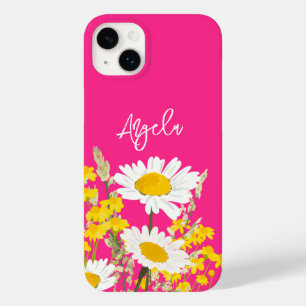 Shock rosa Modern Wildbloms Anpassningsbar Monogra