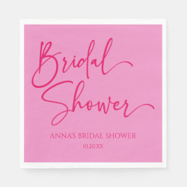 Shock rosa moderna minimalistiska Möhippa Pappersservett