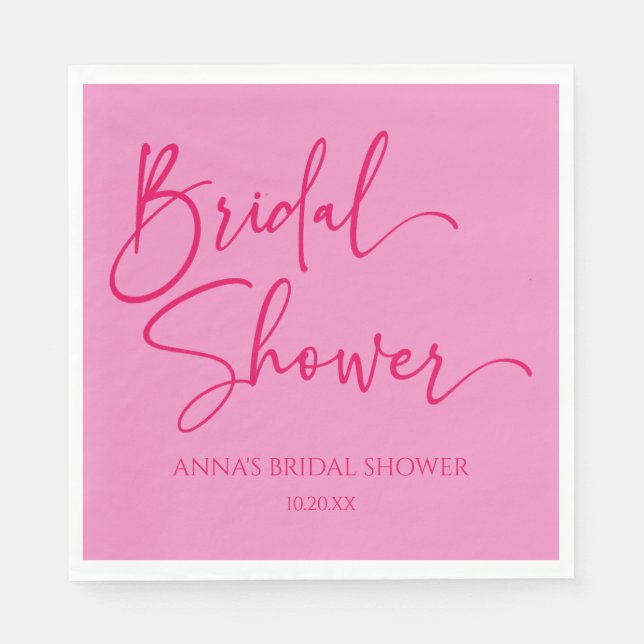 Shock rosa moderna minimalistiska Möhippa Pappersservett (Framsidan)