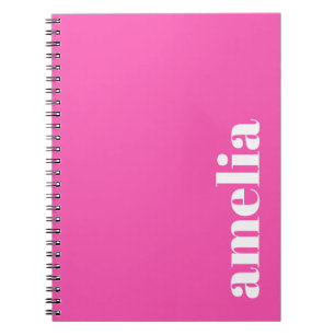 Shock rosa Monogram Anteckningsbok