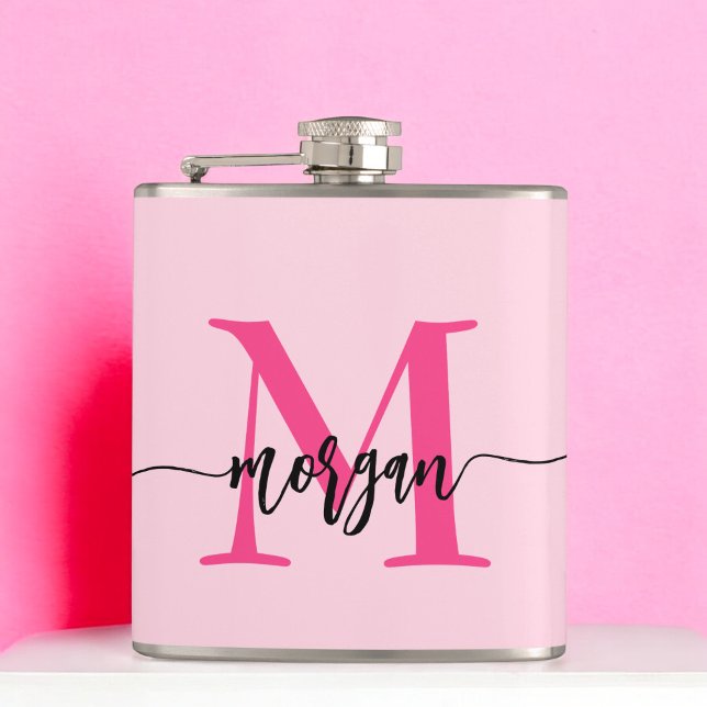 Shock rosa Monogram Girl's Bachelorette Party Fickplunta (Skapare uppladdad)