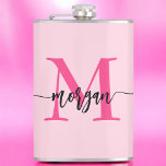 Shock rosa Monogram Girl's Bachelorette Party Fickplunta<br><div class="desc">Fira i stil med vår Shock rosa Monogram Girl's Bachelorette Party Flask! Den här kolven har en sjudande shock rosa och personlig med ditt monogram och ger en chic och anpassningsbar till dina reklamfestligheter. Det är perfekt att hålla dina favoritdrycker på resande fot. Kompakt och snyggt, den här trendigets kolv...</div>