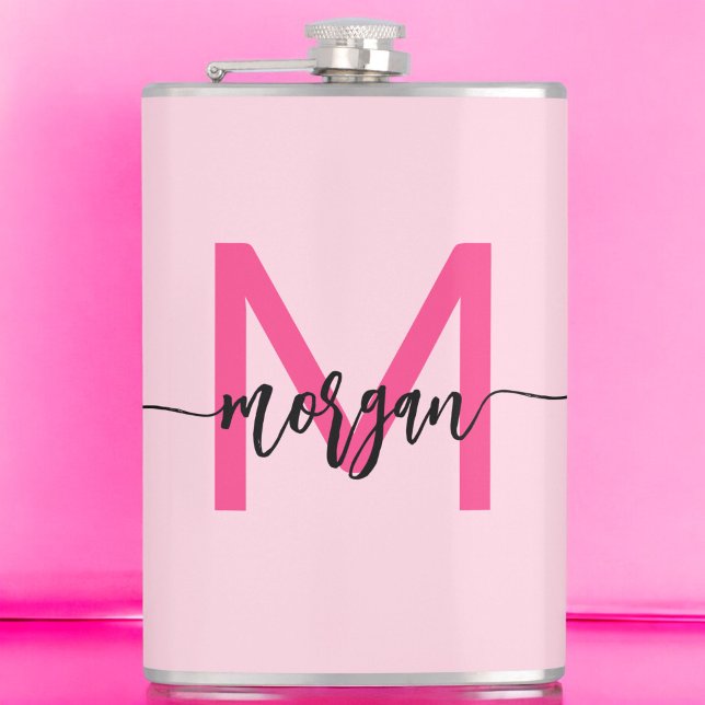 Shock rosa Monogram Girl's Bachelorette Party Fickplunta (Skapare uppladdad)