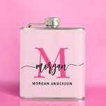 Shock rosa Monogram Girl's Bachelorette Party Fickplunta<br><div class="desc">Fira i stil med vår Shock rosa Monogram Girl's Bachelorette Party Flask! Den här kolven har en sjudande shock rosa och personlig med ditt monogram och ger en chic och anpassningsbar till dina reklamfestligheter. Det är perfekt att hålla dina favoritdrycker på resande fot. Kompakt och snyggt, den här trendigets kolv...</div>
